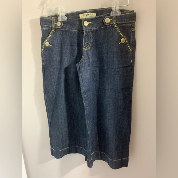 Tyte Denim - Vintage Women’s Retro Capri Wide Leg Jeans Size 7